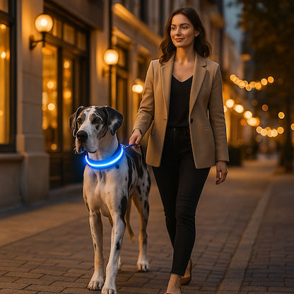 collier-chien-luminignt-bleu
