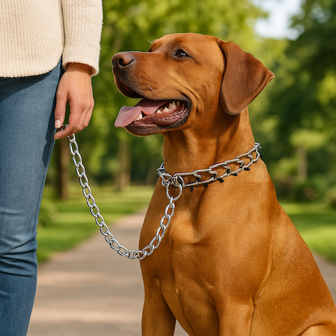 collier dressage pour chien etrangleur a griffes