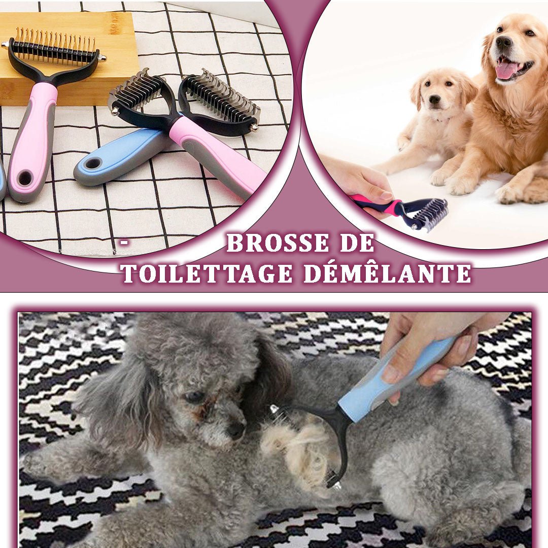 ÉpilPro™ | Brosse pour chien épilatoire - Pitou a Tout